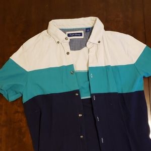 Stylish polo color block shirt